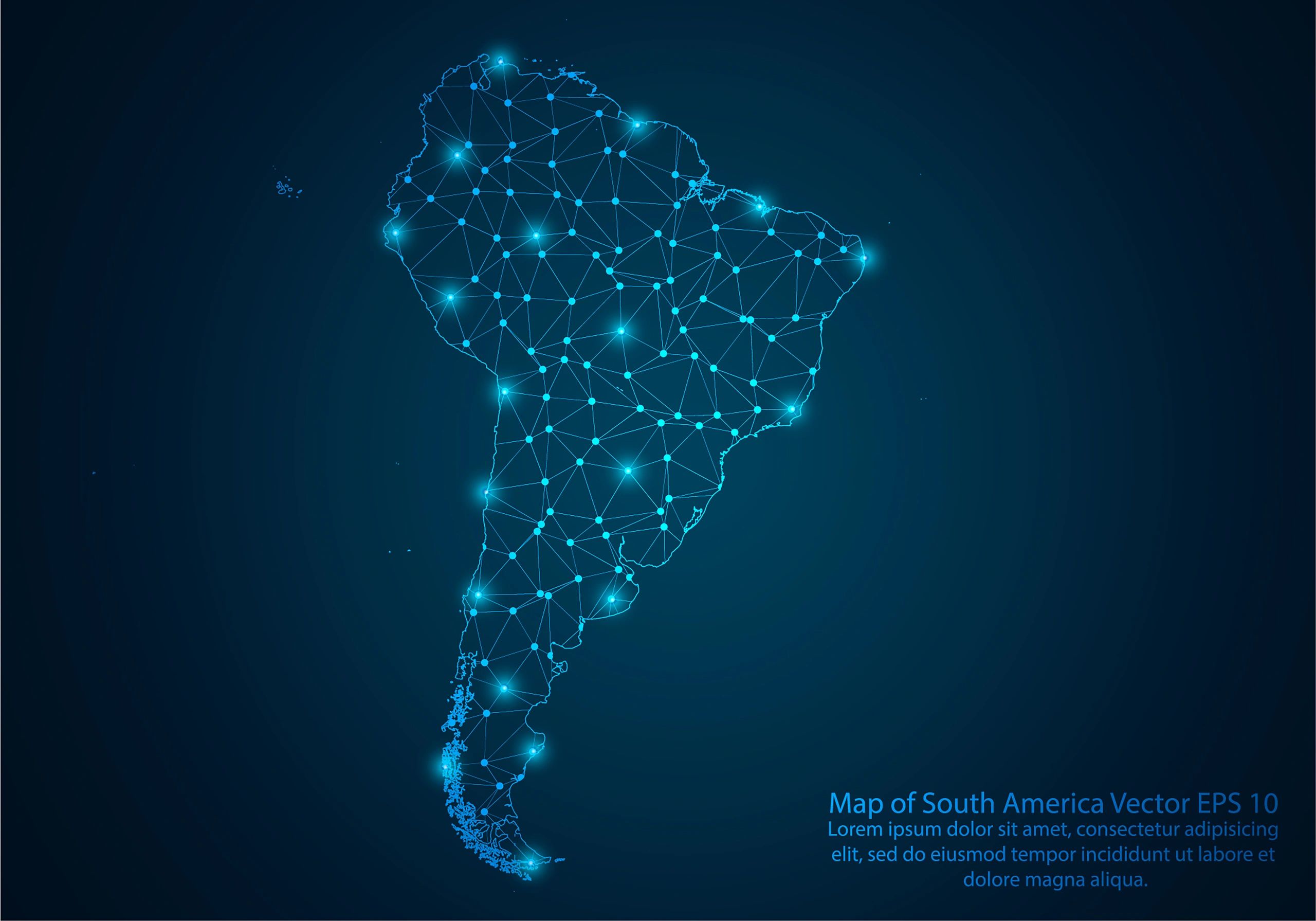 Abstract network map representing a global business community